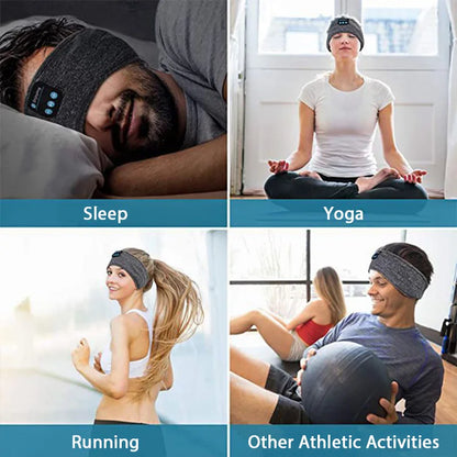 Bluetooth Headband Headphones Wireless Music Sports Hairband Running Fitness Sweatband Earphones Soft Sleeping Eye Mask Headset
