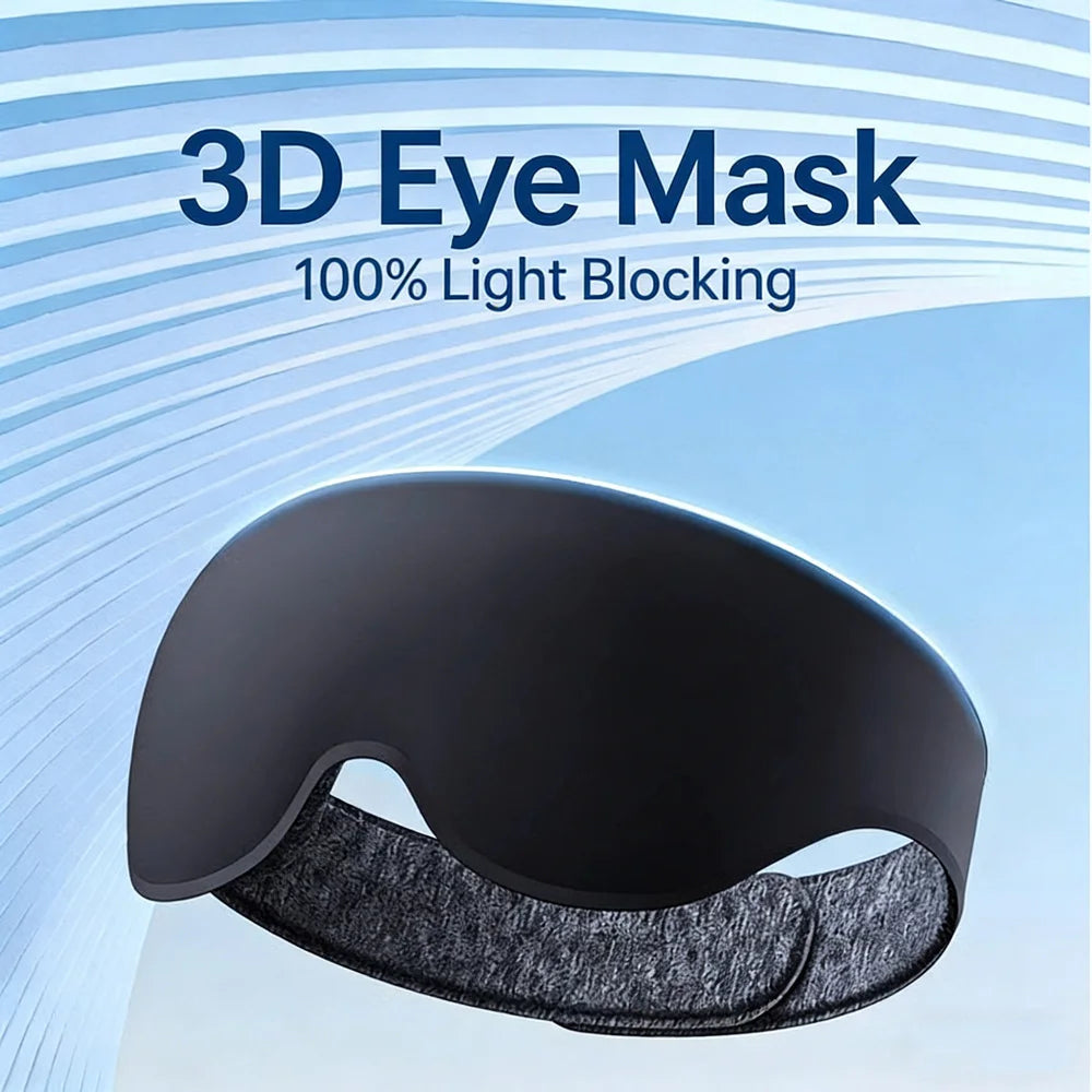 Sleep Mask for Sleeping - 3D Breathable Soft Comfortable Eye Mask Light Blocking  Insomnia Relief,Adjustable Strap
