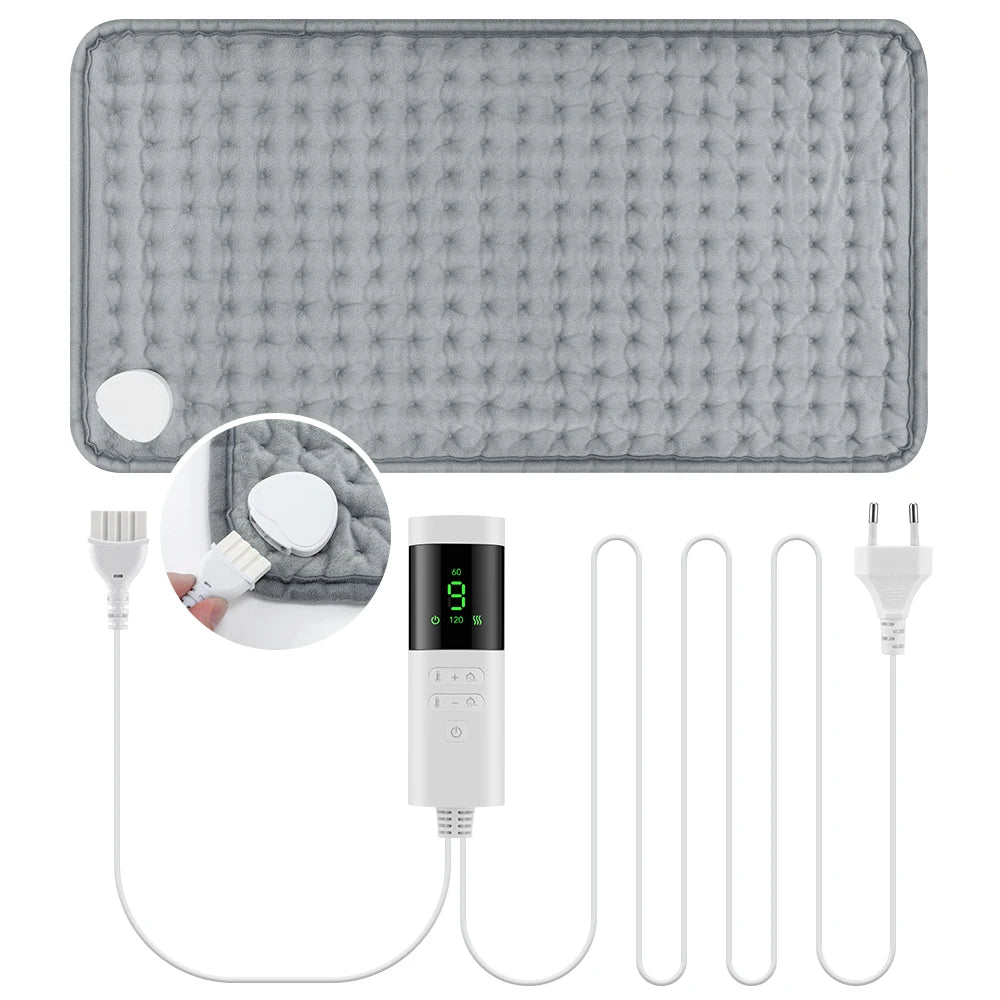 Electric Heating Blanket Thermal Pads Warmer 9 Levels Heated Mat Soft&Safe Winter Body Back Leg Warmer Pads Home Use  60*30cm