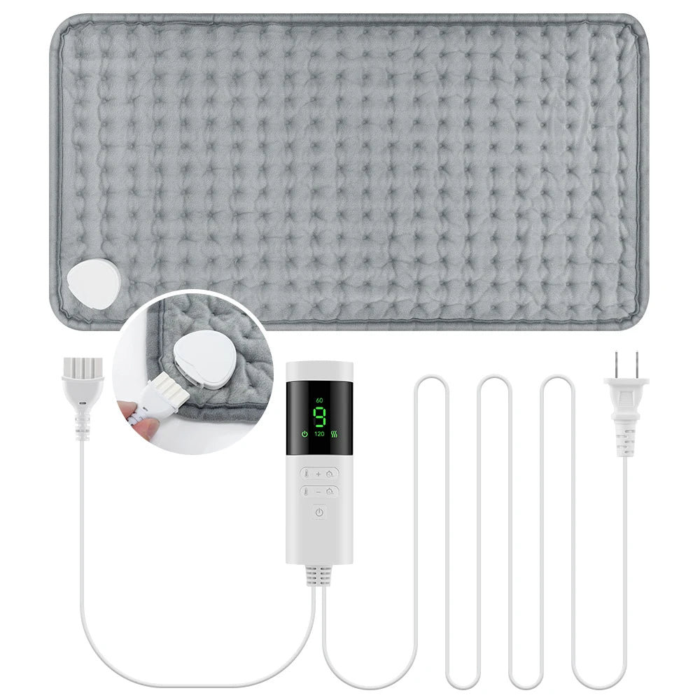 Electric Heating Blanket Thermal Pads Warmer 9 Levels Heated Mat Soft&Safe Winter Body Back Leg Warmer Pads Home Use  60*30cm